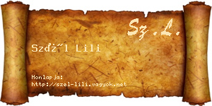 Szél Lili névjegykártya