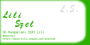lili szel business card